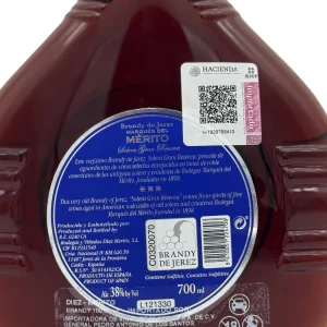 Etiqueta Brandy Gran Reserva Marqués del Mérito
