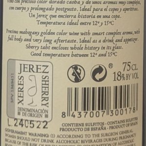 Etiqueta Oloroso Dios Baco