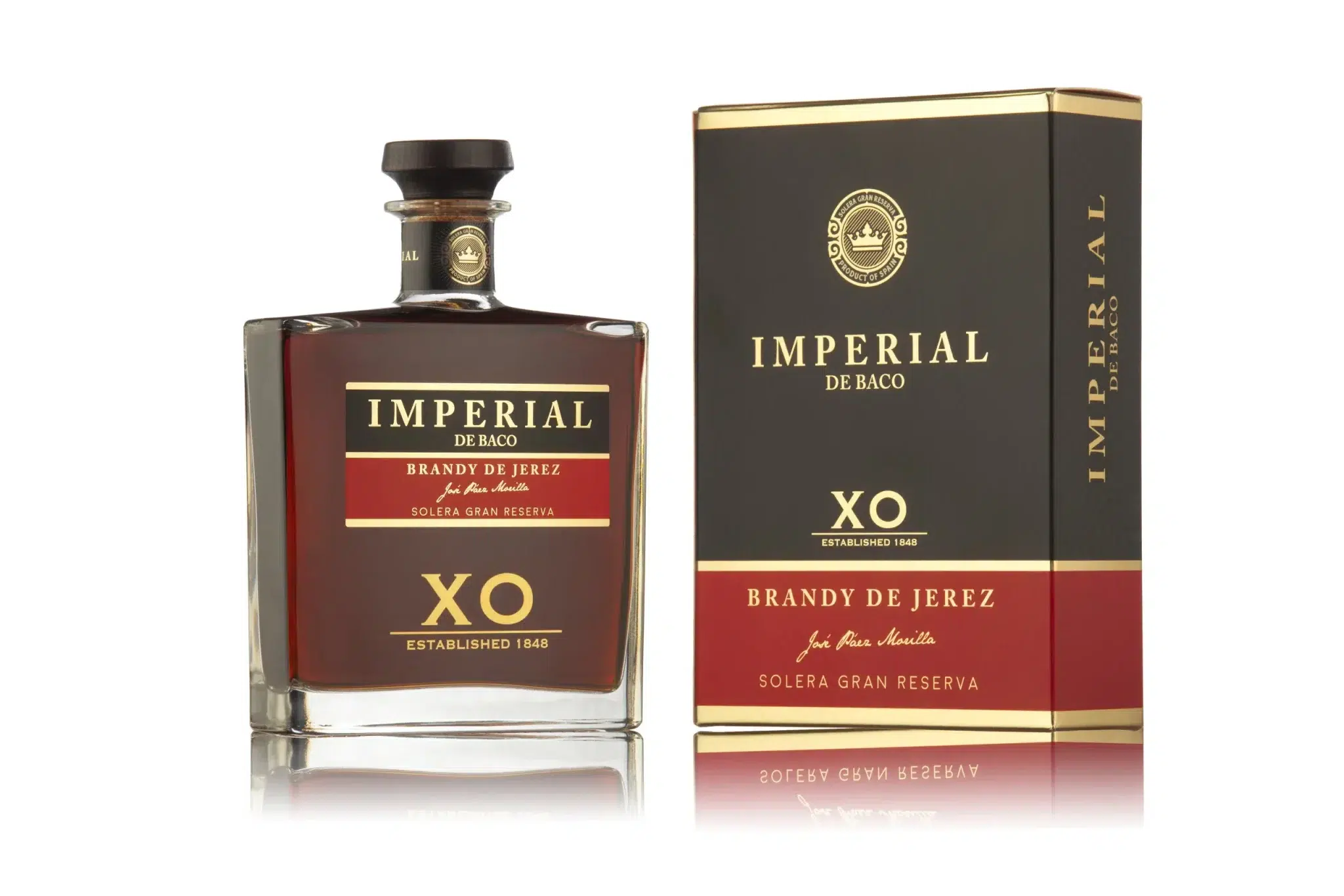 brandy y estuche Imperial de Baco XO