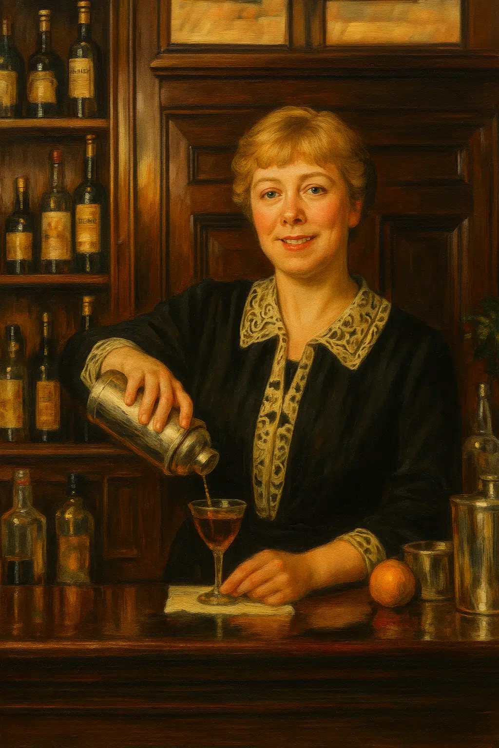 Ada Coleman en el American Bar del Hotel Savoy