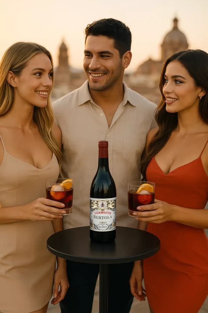 tomando vermut bertola