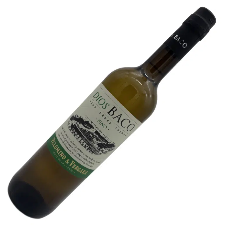 Botella Sherry Fino Dios Baco Diagonal